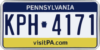 PA license plate KPH4171