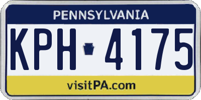 PA license plate KPH4175