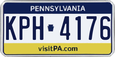 PA license plate KPH4176