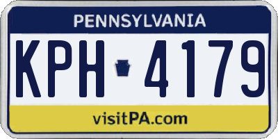 PA license plate KPH4179