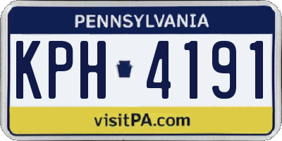 PA license plate KPH4191