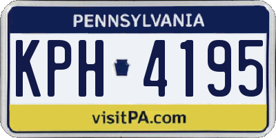 PA license plate KPH4195