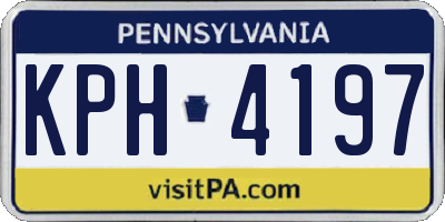 PA license plate KPH4197