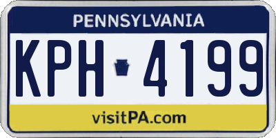 PA license plate KPH4199