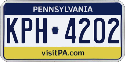 PA license plate KPH4202