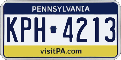 PA license plate KPH4213