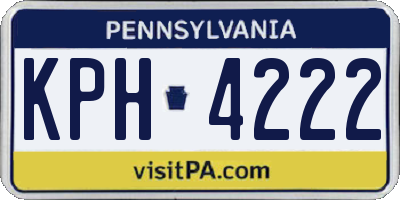 PA license plate KPH4222
