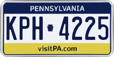 PA license plate KPH4225