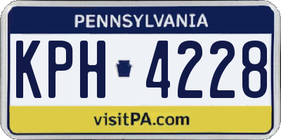 PA license plate KPH4228