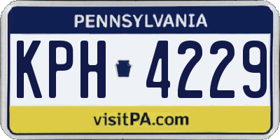PA license plate KPH4229