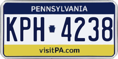 PA license plate KPH4238