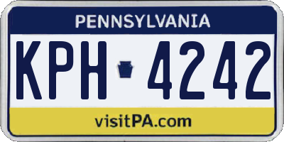 PA license plate KPH4242
