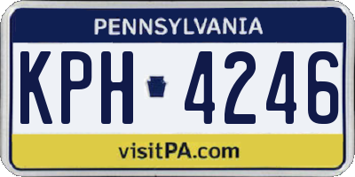 PA license plate KPH4246