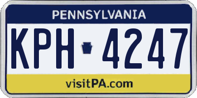 PA license plate KPH4247