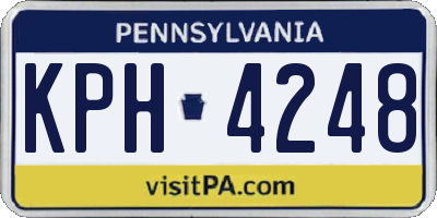 PA license plate KPH4248