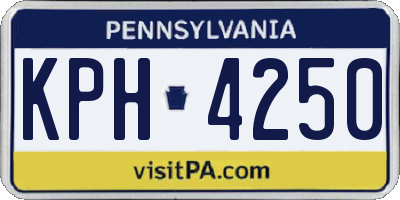 PA license plate KPH4250