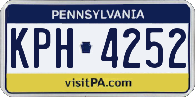PA license plate KPH4252