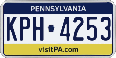 PA license plate KPH4253