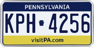 PA license plate KPH4256