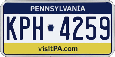 PA license plate KPH4259
