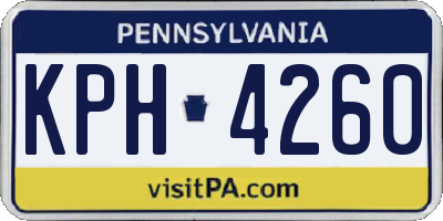 PA license plate KPH4260