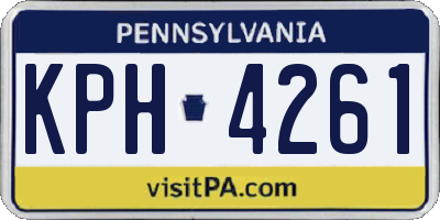PA license plate KPH4261