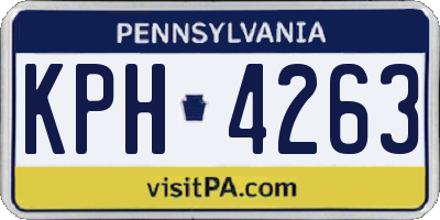 PA license plate KPH4263