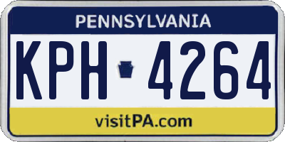 PA license plate KPH4264