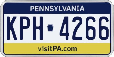 PA license plate KPH4266