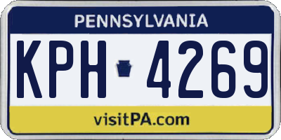 PA license plate KPH4269