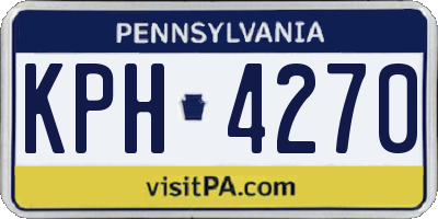 PA license plate KPH4270