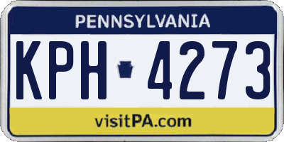 PA license plate KPH4273