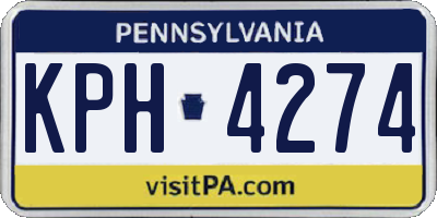 PA license plate KPH4274