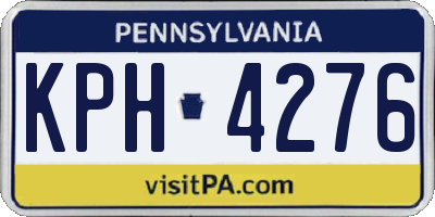 PA license plate KPH4276