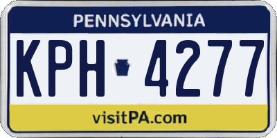 PA license plate KPH4277