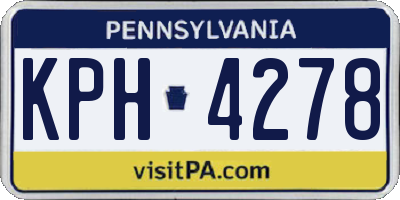 PA license plate KPH4278