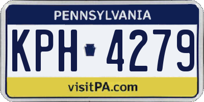 PA license plate KPH4279