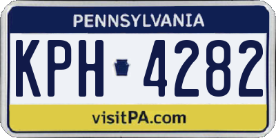 PA license plate KPH4282