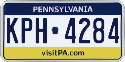 PA license plate KPH4284