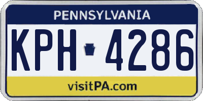 PA license plate KPH4286