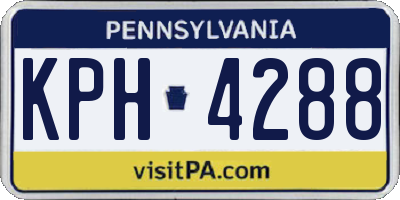 PA license plate KPH4288