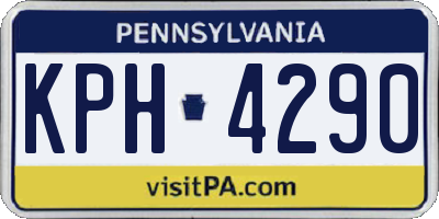 PA license plate KPH4290