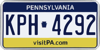 PA license plate KPH4292