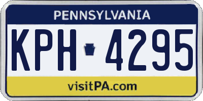 PA license plate KPH4295