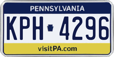 PA license plate KPH4296