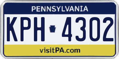 PA license plate KPH4302