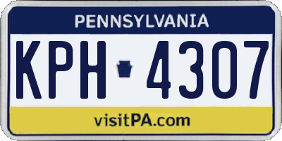 PA license plate KPH4307