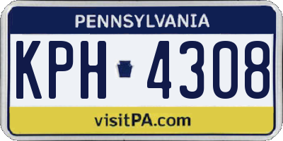 PA license plate KPH4308