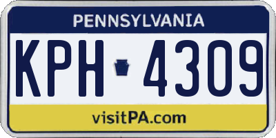 PA license plate KPH4309