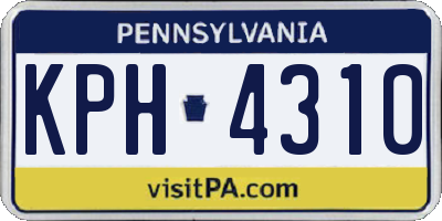 PA license plate KPH4310